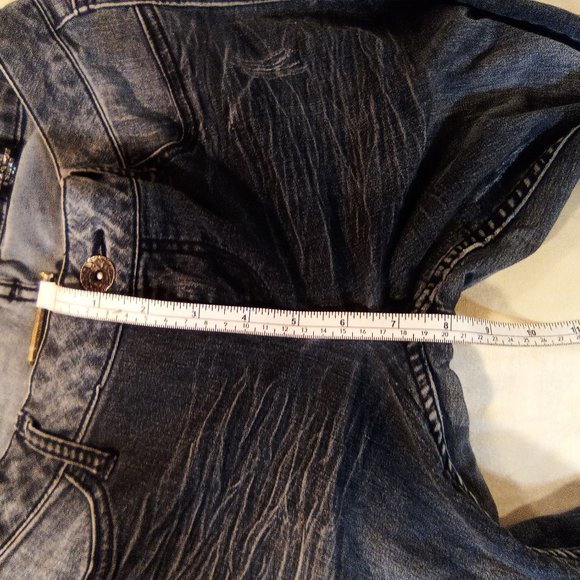 "Paris Blues" Dark Washed Slightly Distressed Jeans Size 7 Skinny - Picture 8 of 11